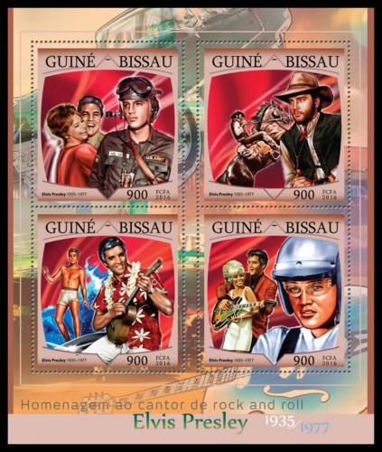 Poštovní známky Guinea-Bissau 2016 Elvis Presley Mi# 8649-52 Kat 13.50€