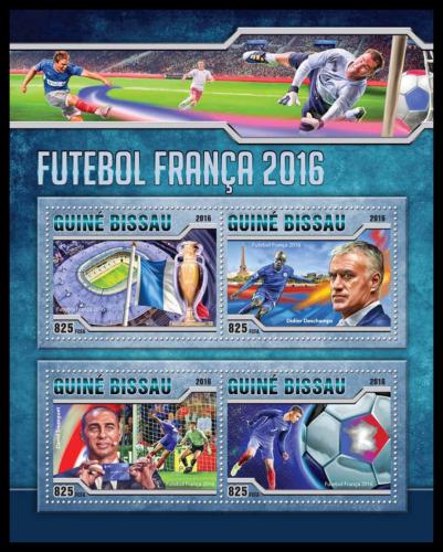 Poštové známky Guinea-Bissau 2016 ME ve futbale Mi# 8776-79 Bogen Kat 12.50€