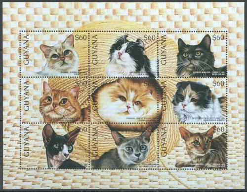 Poštové známky Guyana 1996 Maèky Mi# 5662-70
