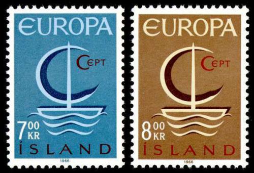 Poštové známky Island 1966 Európa CEPT Mi# 404-05