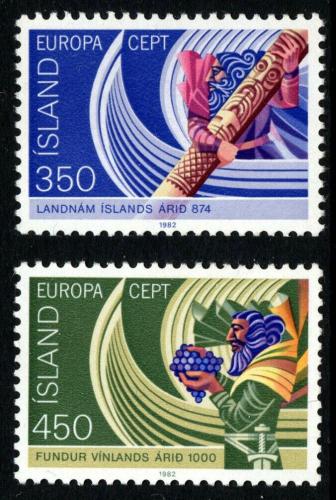 Poštové známky Island 1982 Európa CEPT, historické události Mi# 578-79 Kat 6€