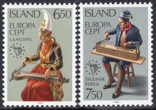 Poštové známky Island 1985 Európa CEPT, rok hudby Mi# 632-33