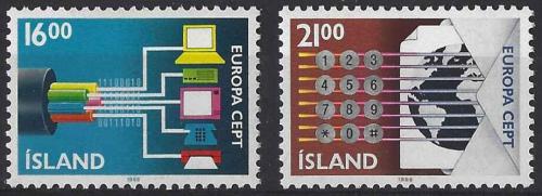 Poštové známky Island 1988 Európa CEPT, doprava a komunikace Mi# 682-83