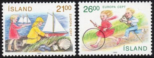 Poštové známky Island 1989 Európa CEPT, dìtské hry Mi# 701-02