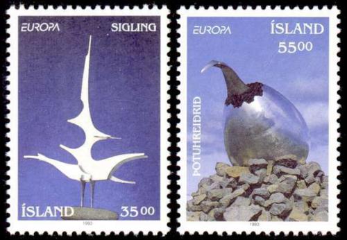 Poštové známky Island 1993 Európa CEPT, moderní umenie Mi# 786-87 Kat 5€