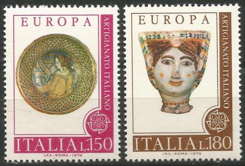 Poštové známky Taliansko 1976 Európa CEPT, umìlecké øemeslo Mi# 1530-31