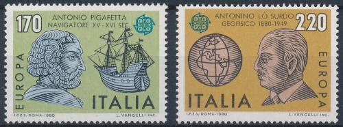 Poštové známky Taliansko 1980 Európa CEPT, osobnosti Mi# 1686-87