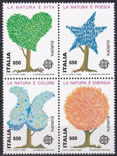 Poštové známky Taliansko 1986 Európa CEPT, ochrana pøírody Mi# 1968-71 Kat 15€ 	