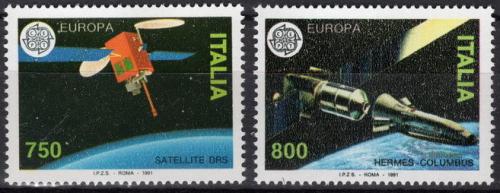 Poštové známky Taliansko 1991 Európa CEPT, prieskum vesmíru Mi# 2180-81 Kat 6€