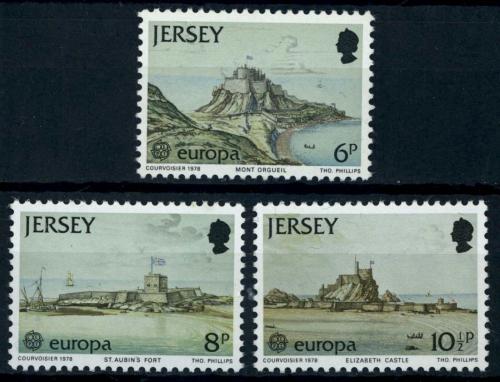 Poštové známky Jersey 1978 Európa CEPT, stavby Mi # 177-79