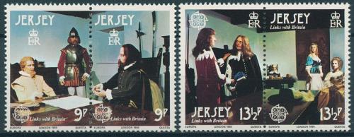 Poštové známky Jersey 1980 Európa CEPT, osobnosti Mi# 219-22