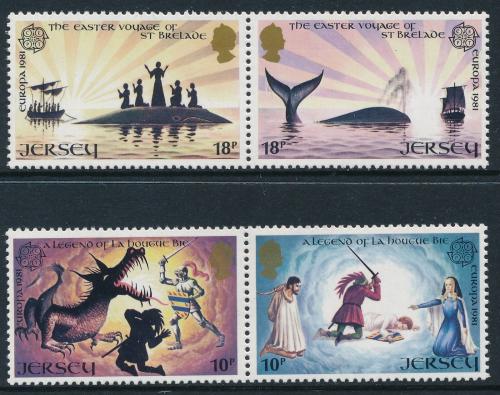 Poštové známky Jersey 1981 Európa, legendy Mi# 253-56
