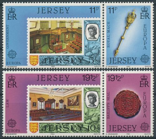 Poštové známky Jersey 1983 Európa CEPT, velká díla civilizace Mi# 299-302
