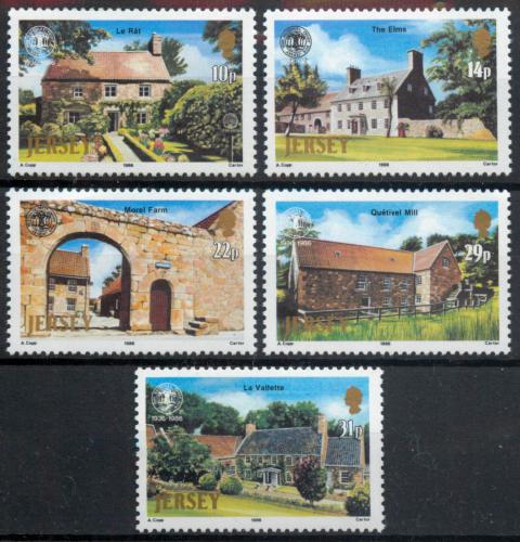 Poštové známky Jersey 1986 Architektúra Mi# 381-85
