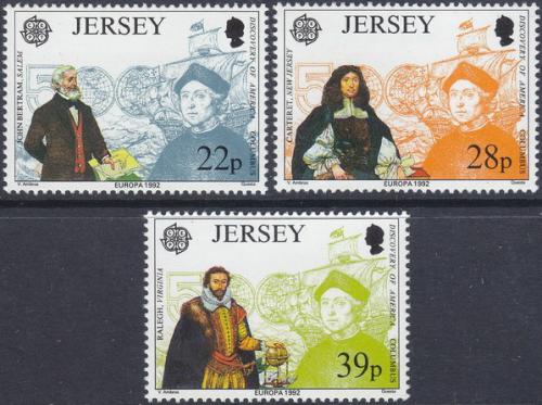 Potov znmky Jersey 1992 Eurpa CEPT, objavenie Ameriky Mi# 574-76