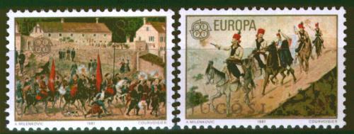 Poštové známky Juhoslávia 1981 Európa CEPT, folklór Mi# 1883-84