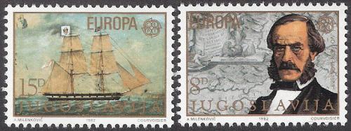 Poštové známky Juhoslávia 1982 Európa CEPT, historické události Mi# 1919-20