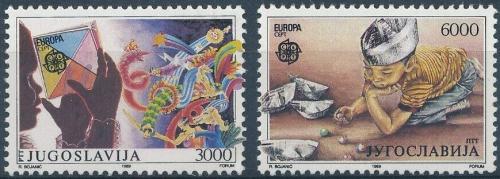 Poštové známky Juhoslávia 1989 Európa CEPT, dìtské hry Mi# 2340-41