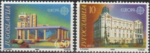 Poštové známky Juhoslávia 1990 Európa CEPT, pošta Mi# 2414-15