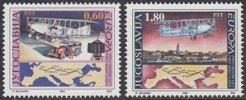 Poštové známky Juhoslávia 1994 Európa CEPT, objavy Mi# 2657-58 Kat 4.50€