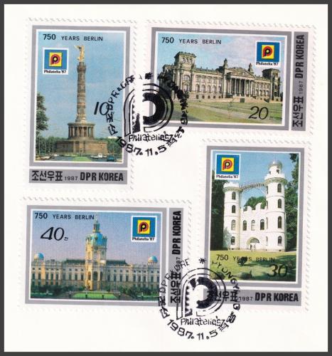 Potov znmky KLDR 1987 Berln, 750. vroie Mi# 2884-87 Kat 35