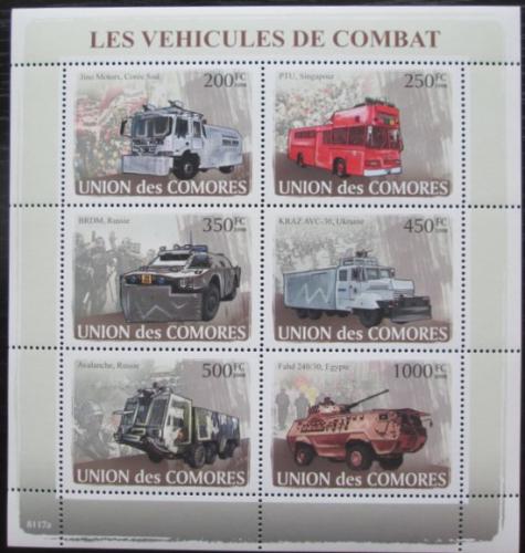 Poštové známky Komory 2008 Vojenská vozidla Mi# 1843-48 Kat 14€