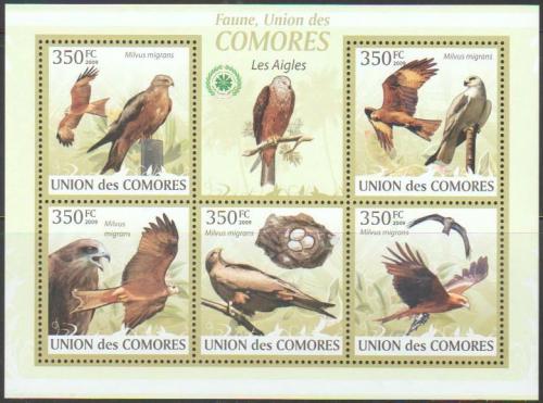 Poštové známky Komory 2009 Orli Mi# 2382-86 Kat 9€