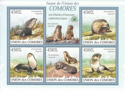 Poštové známky Komory 2009 Tulene Mi# 2435-39 Kat 10€