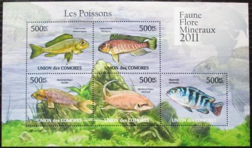 Potov znmky Komory 2011 Sladkovodn ryby Mi# 3001-05 Bogen Kat 12 - zvi obrzok