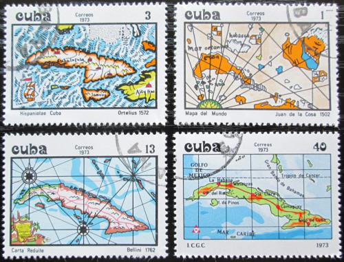 Potov znmky Kuba 1973 Mapy Mi# 1925-28