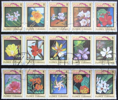 Potov znmky Kuba 1983 Kvety Mi# 2778-92
