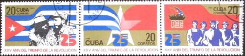 Potov znmky Kuba 1984 Vtzstv revolcia, 25. vroie Mi# 2816-18