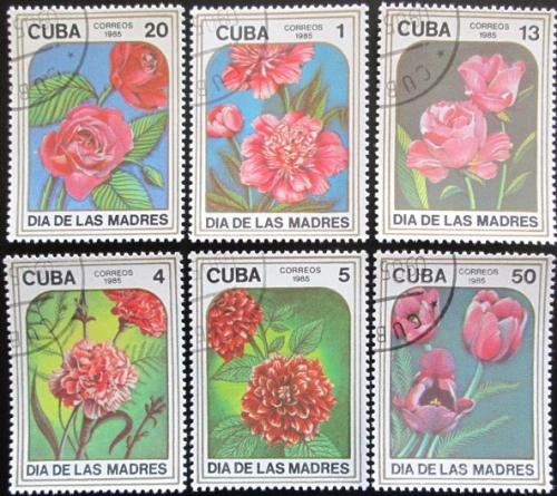Potov znmky Kuba 1985 Den matek, kvety Mi# 2943-48