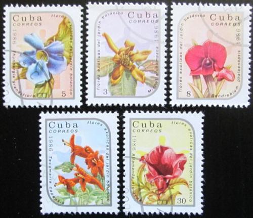 Potov znmky Kuba 1986 Exotick kvety Mi# 2990-94