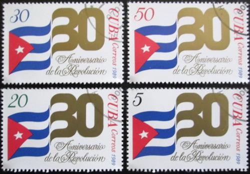 Potov znmky Kuba 1989 Vro revolcia Mi# 3253-56