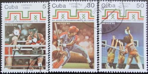 Potov znmky Kuba 1990 Karibsk hry Mi# 3449-51