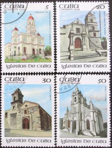Potov znmky Kuba 1992 Kostely Mi# 3645-48