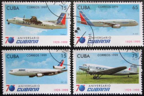 Potov znmky Kuba 1999 Lietadla Mi# 4238-41