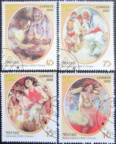 Potov znmky Kuba 2000 Umenie, folklr Mi# 4255-58