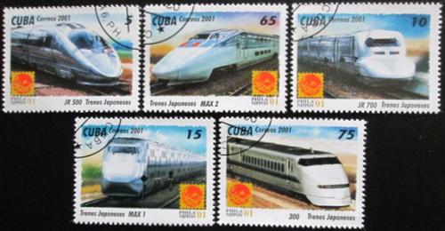 Potov znmky Kuba 2001 Japonsk vlaky Mii# 4359-63