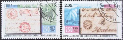 Potov znmky Kuba 2006 Vznik poty, 250. vroie Mi# 4777-78 Kat 5.50