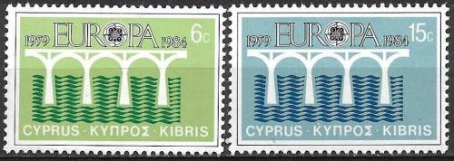 Poštové známky Cyprus 1984 Európa CEPT Mi# 611-12