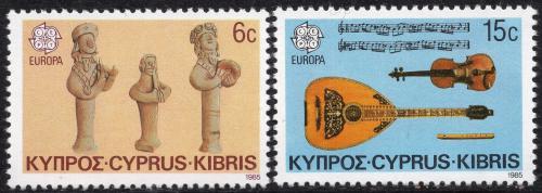 Poštové známky Cyprus 1985 Európa CEPT, rok hudby Mi# 641-42