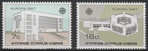 Poštové známky Cyprus 1987 Európa CEPT, moderní architektura Mi# 681-82