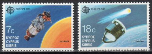 Poštové známky Cyprus 1991 Európa CEPT, prieskum vesmíru Mi# 771-72