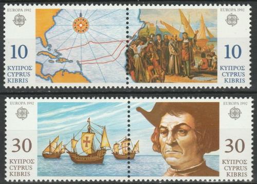Poštové známky Cyprus 1992 Európa CEPT, objavenie Ameriky Mi# 790-93