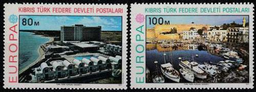 Potov znmky Cyprus Tur. 1977 Eurpa CEPT, krajina Mi# 41-42