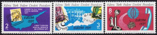 Poštové známky Cyprus Tur. 1979 Európa CEPT, historie pošty Mi# 71-73 Kat 5€