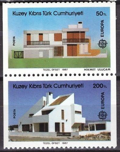 Poštové známky Cyprus Tur. 1987 Európa CEPT, moderní architektura Mi# 205-06 C
