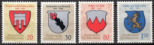 Poštové známky Lichtenštajnsko 1964 Mìstské znaky Mi# 440-43